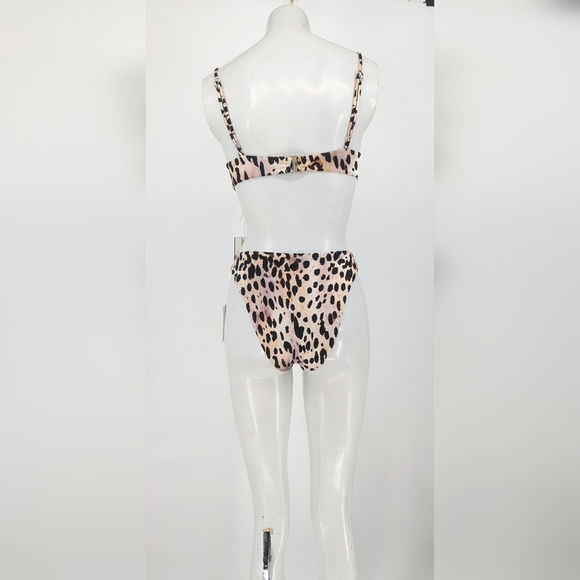 GOOD AMERICAN Rose Cheetah Bikini Size 1 - Picture 7 of 7